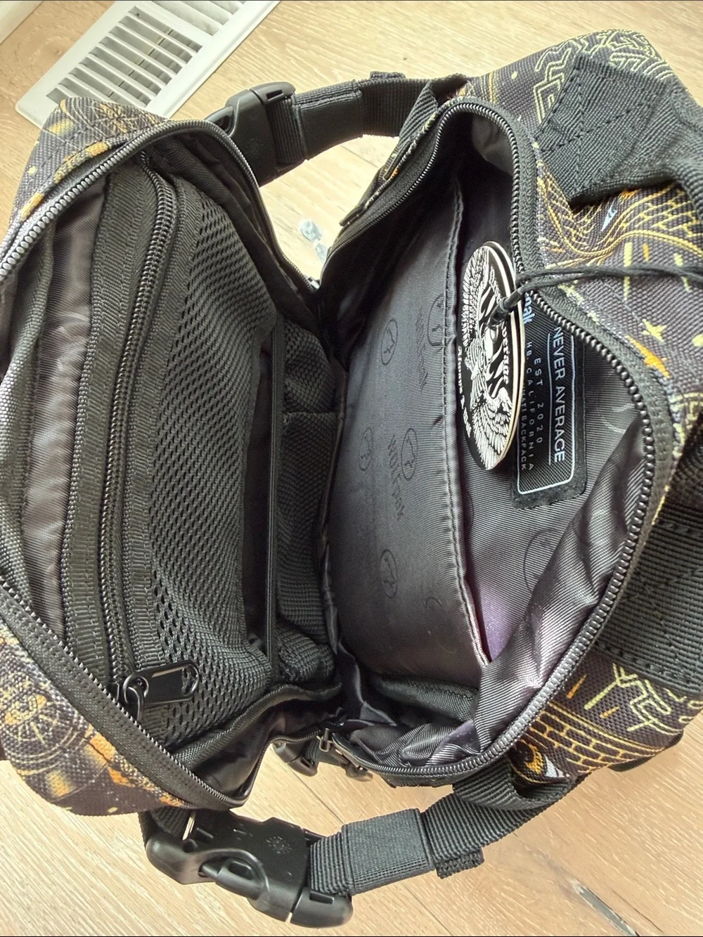 WOLFPAK Tactical Backpack 9L Mini Gold Celestial Print